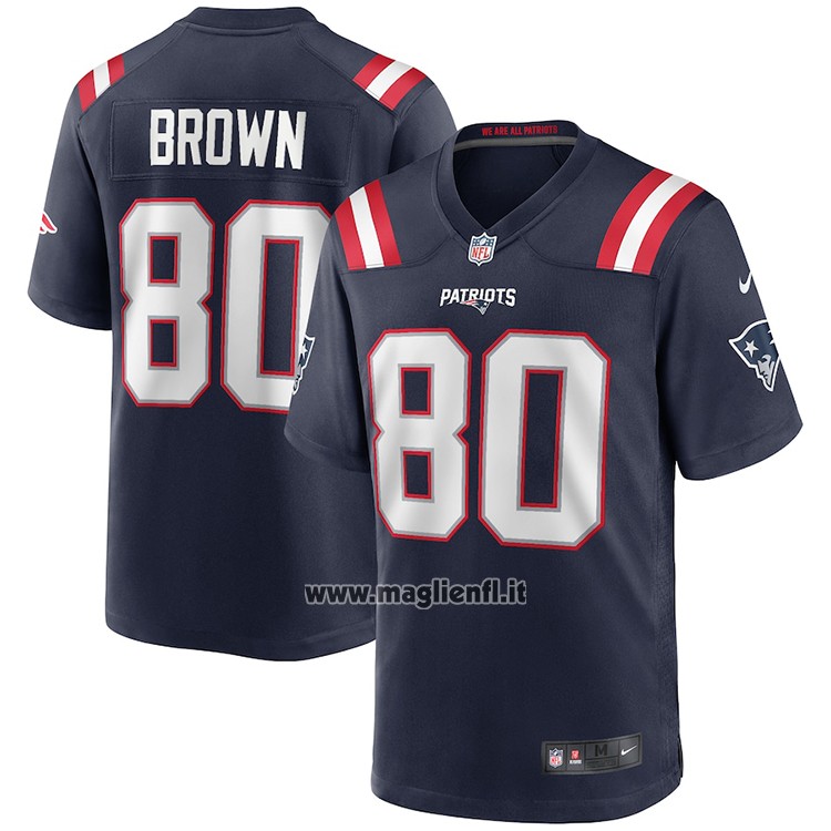 Maglia NFL Game New England Patriots Troy Brown Retired Blu